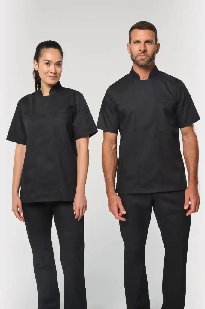 WK500 - Veste de cuisine écoresponsable manches courtes unisexe