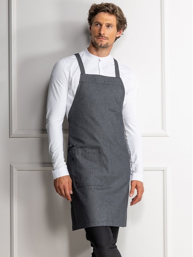 [LNC-EDEN-HBD] Tablier à Bavette Eden (Heavy Black Denim)