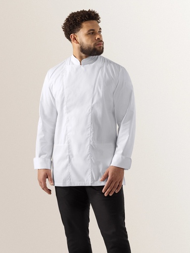 [LNC-DAVE-WHI-3XS] Veste de Cuisine Dave (Blanc, 3XS)